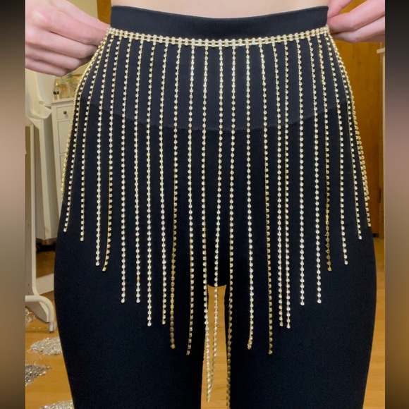 Gold rhinestone skirt - Picture 1 of 10